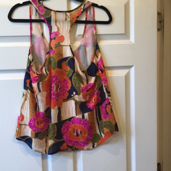 Trina Turk Silk Lined Razor Back Top - Picture 2 of 9